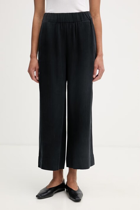 Marc O'Polo spodnie damskie z lyocellu czarne high waist 5000008151