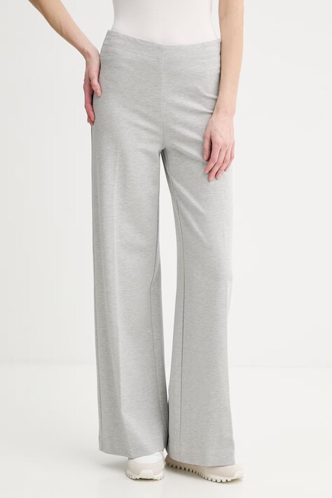 Marc O'Polo spodnie damskie kolor szary szerokie high waist 5000013045