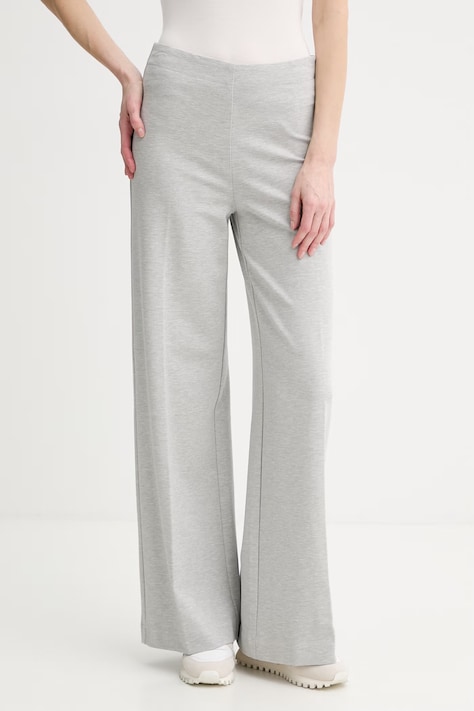 Marc O'Polo spodnie damskie kolor szary szerokie high waist 5000013045