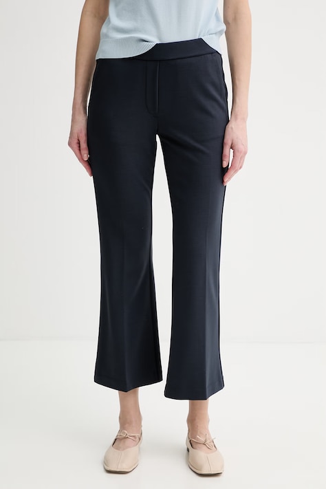 Marc O'Polo spodnie damskie kolor granatowy dzwony medium waist 5000013054