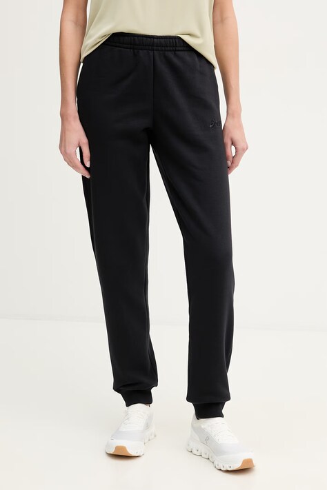 Asics spodnie treningowe kolor czarny gładkie 2032D378