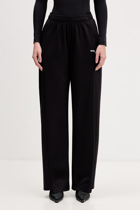 VETEMENTS spodnie dresowe Cut-up Athletic damskie kolor czarny gładkie ME76GP132B