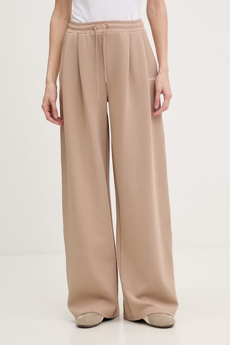 Dámske teplákové nohavice Guess JASMINE béžové high waist V6GB01 K2914