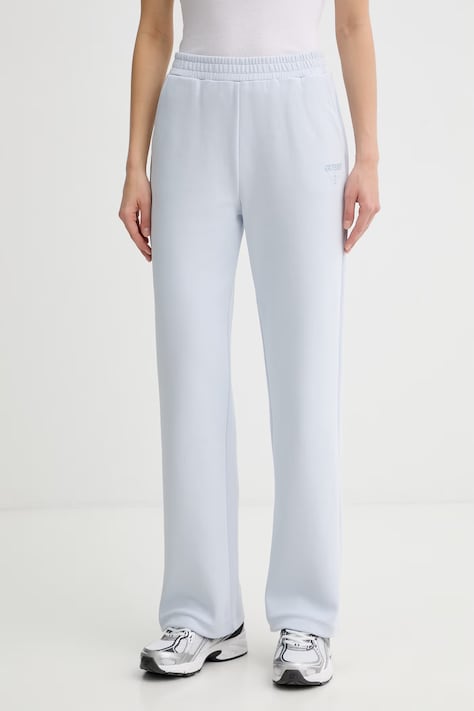 Guess спортивні штани жіночі бавовняні HABI блакитні high waist