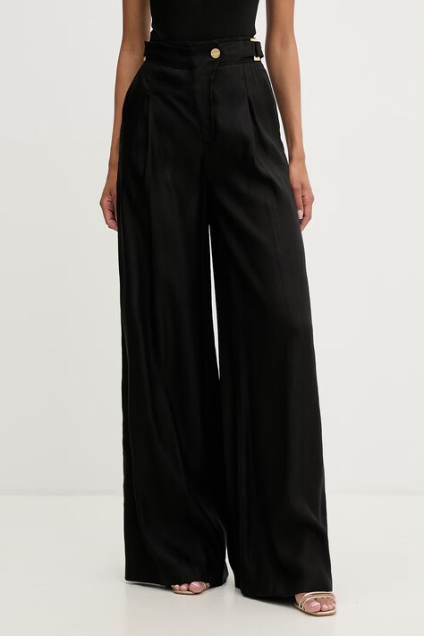 Elisabetta Franchi pantaloni pentru femei, cu in negri high waist PA12762E2