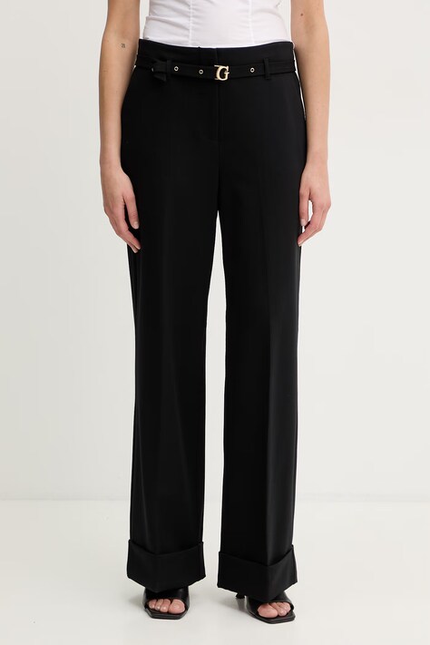 Guess spodnie damskie czarne high waist W6GB17 W1894