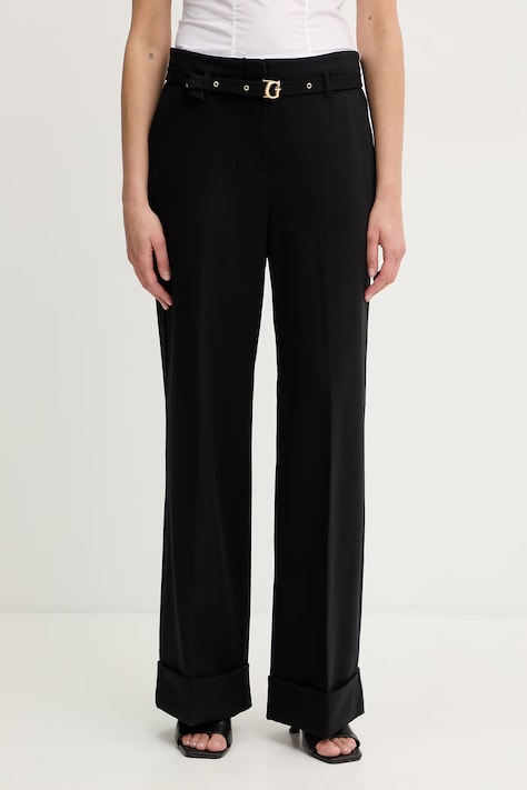 Guess spodnie damskie czarne high waist W6GB17 W1894