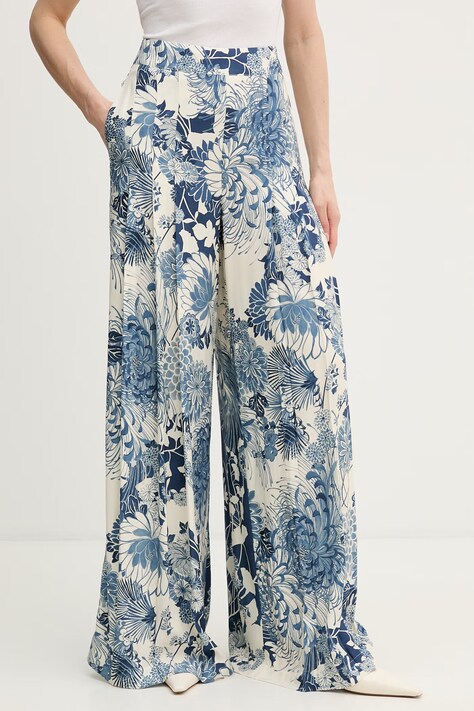 Guess spodnie damskie niebieskie high waist W6GB02 W1578