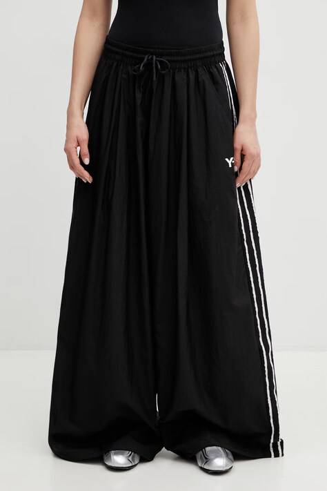 Y-3 spodnie RE 3S WIDE PT damskie kolor czarny szerokie high waist KF1192