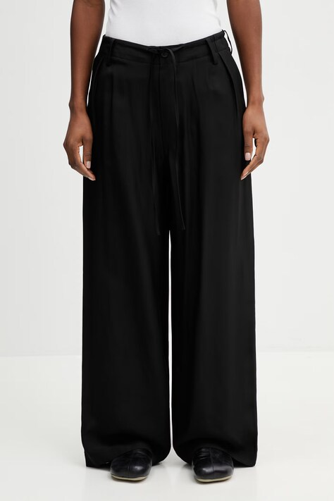 Y-3 W UT WL PNT spodnie z wiskozy damskie czarne high waist KH3206