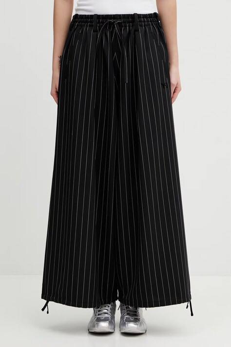 Y-3 spodnie z dodatkiem wełny RW CR WL PNT damskie kolor czarny szerokie high waist KH3207