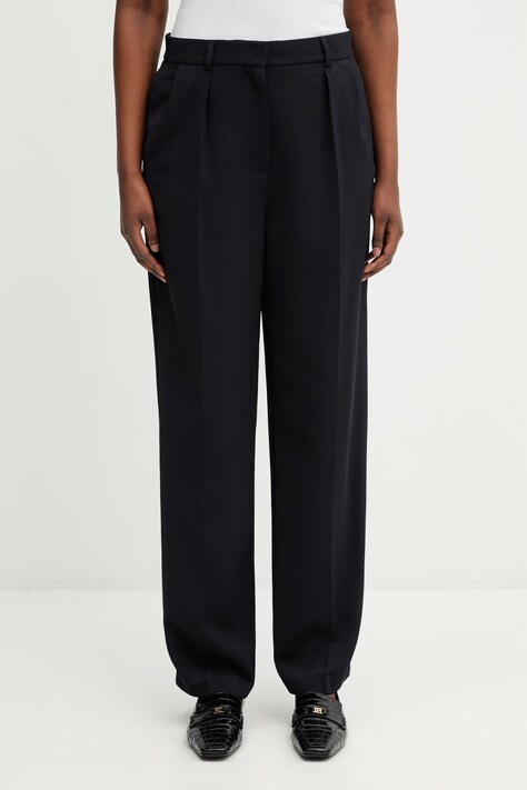 Lacoste костюмні штани жіночі темно-сині high waist HF0246