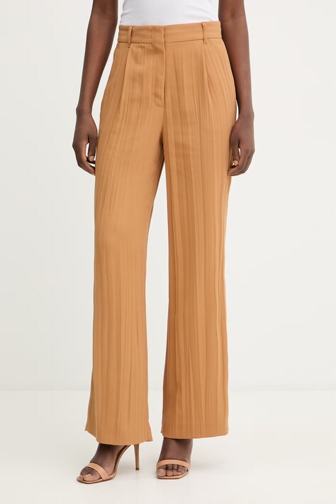 MAX&Co. spodnie MCOOCARINA damskie kolor brązowy szerokie high waist 2616131033200