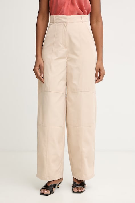 Max&Co. spodnie damskie MCOTEMPO beżowe high waist 2616131073200