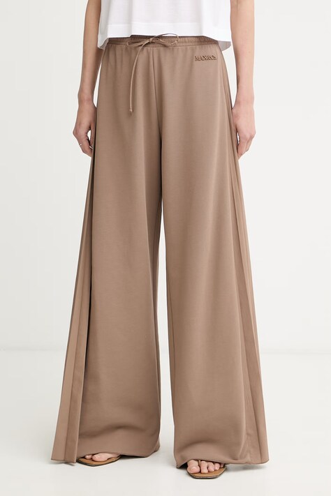 Max&Co. spodnie dresowe damskie MCOGRANA brązowe high waist 2616781014200