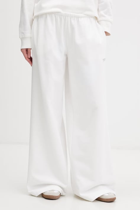 Tommy Jeans pantaloni de trening de damă din bumbac bej regular waist DW0DW22735