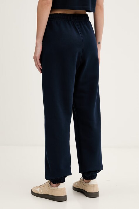 Tommy Jeans Spodnie dresowe damskie bawełniane granatowe high waist DW0DW22780