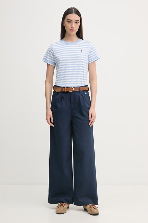 U.S. Polo Assn. штани жіночі з бавовною FULL LENGTH WIDE LEG — фото 2