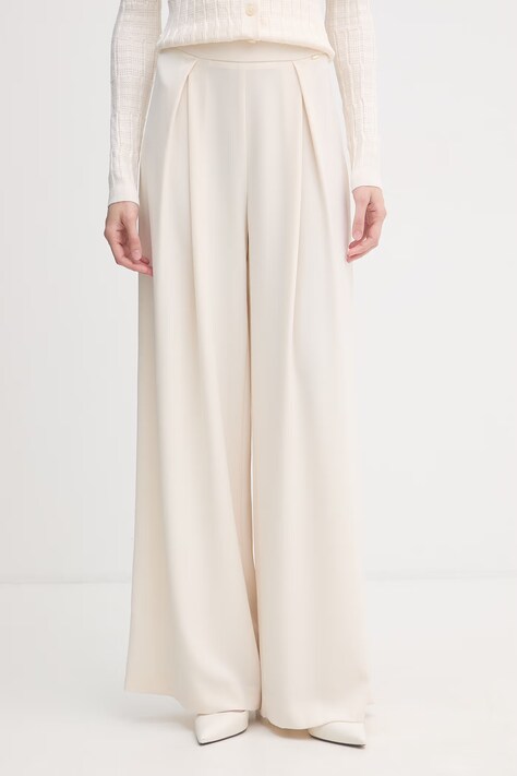 Gaudi spodnie damskie beżowe high waist 611FD25029