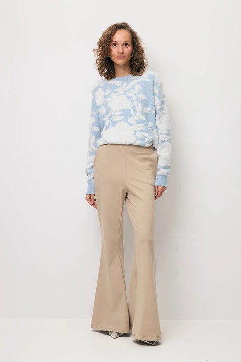 Bizuu spodnie dresowe ZEIA damskie kolor beżowy gładkie ZEIA BEŻOWY