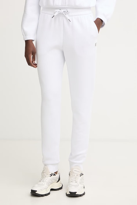Armani Exchange teplákové nohavice dámske s bavlnou biele high waist XW001745 AF10818