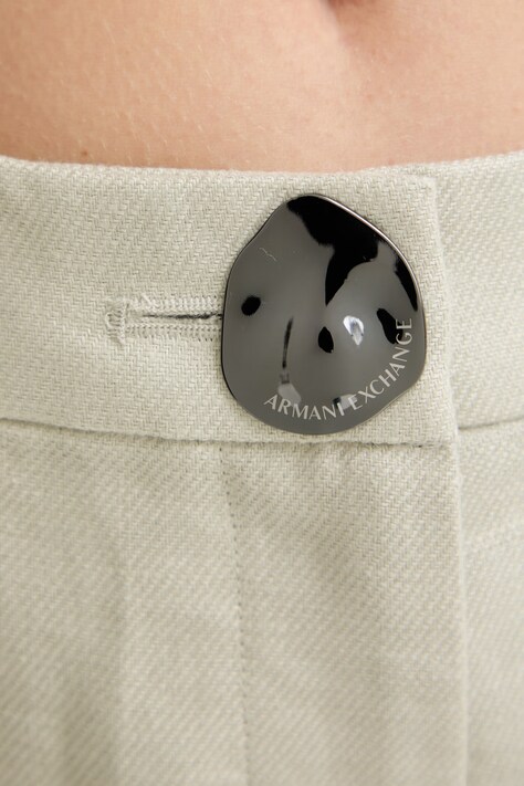 Armani Exchange штани жіночі лляні — SS26-SPD0UN, бежевий — фото 4