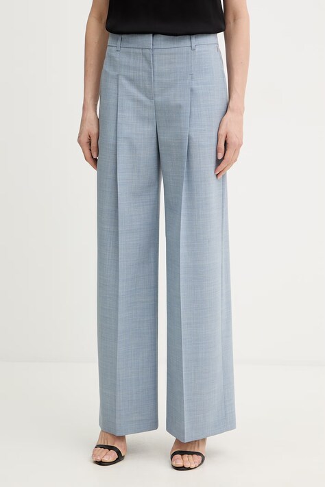 BOSS pantaloni de lână Tiana4 drept, high waist, 50554965