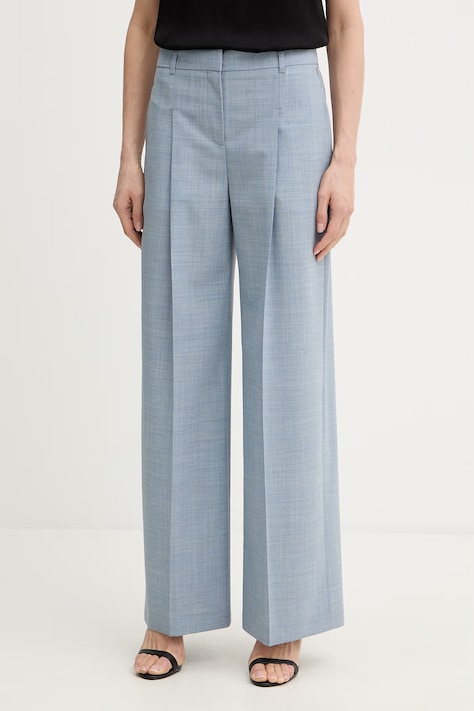 BOSS pantaloni de lână Tiana4 drept, high waist, 50554965