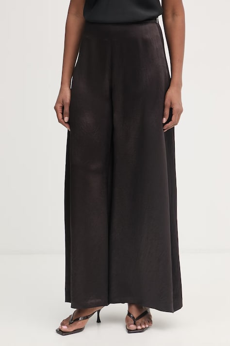 BOSS spodnie damskie Torcain brązowe high waist 50558309