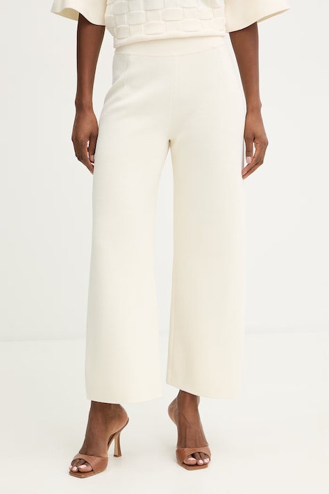 BOSS spodnie damskie Fallegra beżowe high waist 50550870