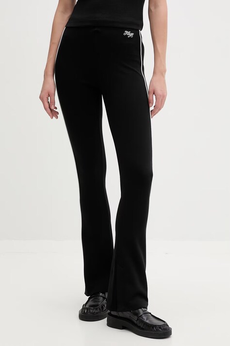 HUGO Blue nohavice dámske čierne regular waist 50558616