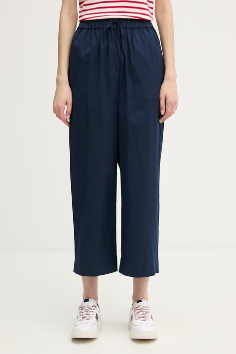 Joop! spodnie damskie kolor granatowy proste high waist 30101372