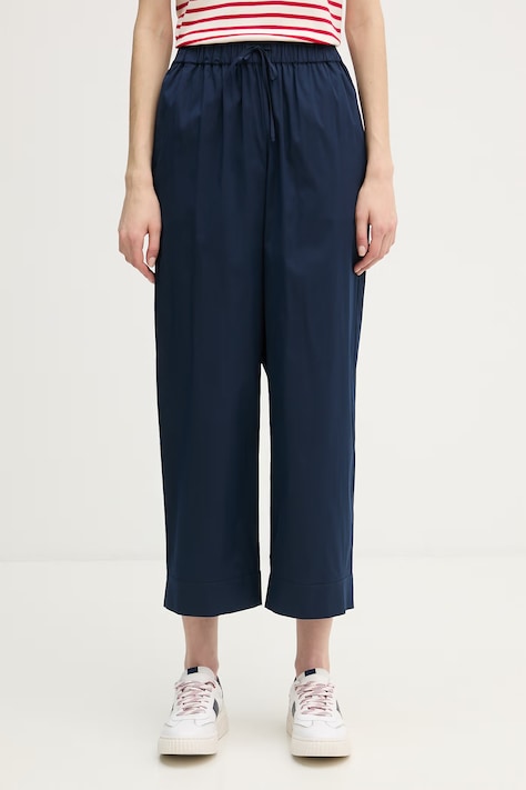 Joop! spodnie damskie kolor granatowy proste high waist 30101372