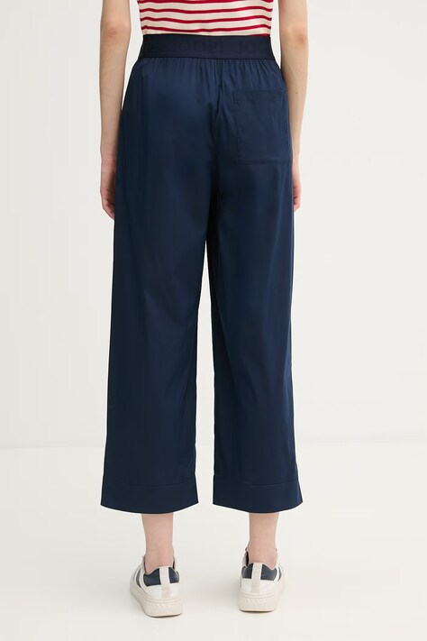 Joop! spodnie damskie kolor granatowy proste high waist 30101372