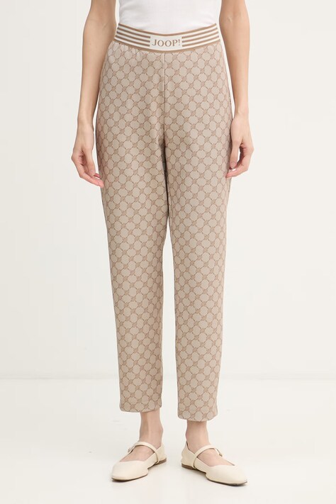 Joop! spodnie damskie beżowe high waist 30101755