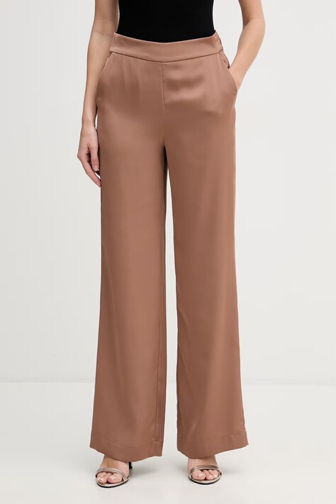 Joop! spodnie damskie brązowe high waist 30101850