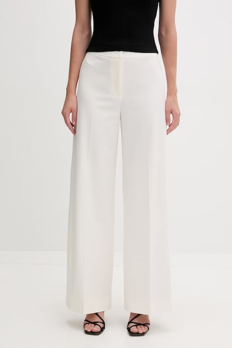 HUGO spodnie damskie Huzili beżowe high waist 50558131