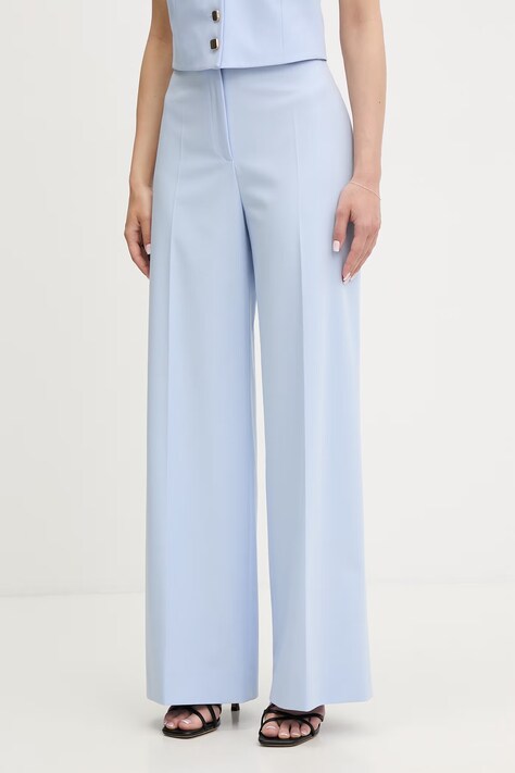 HUGO spodnie damskie Huzili niebieskie high waist 50558131
