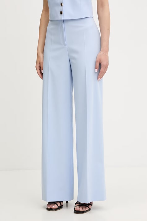 HUGO spodnie damskie Huzili niebieskie high waist 50558131