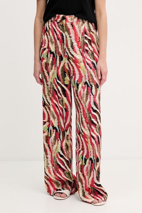 Lola Casademunt spodnie damskie z wiskozy czerwone high waist MS2614027