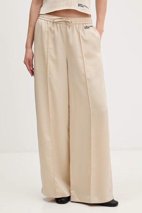 Karl Lagerfeld Jeans hlače ženske bež B2W10058