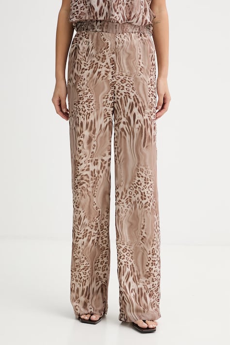 Blugirl Blumarine spodnie damskie beżowe high waist RA6038.TS121