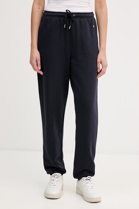 Gant spodnie dresowe damskie bawełniane granatowe high waist 4200500