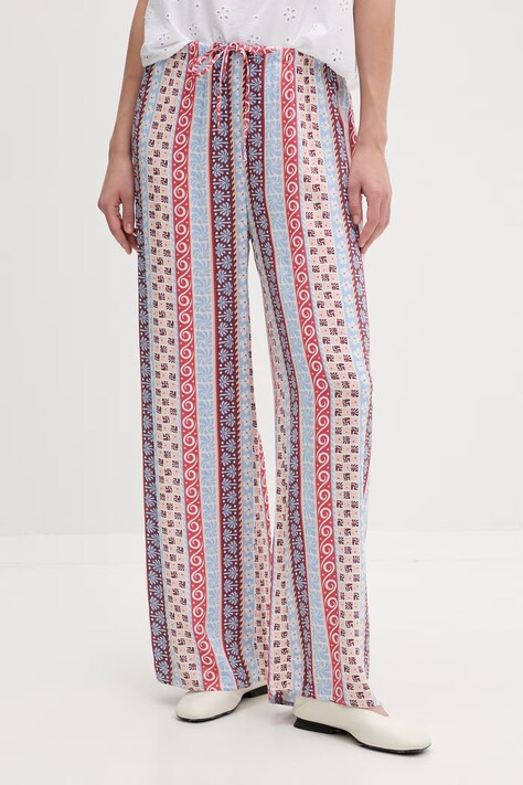 Rip Curl spodnie damskie z wiskozy VENTURA WIDE niebieskie high waist 05WWPA