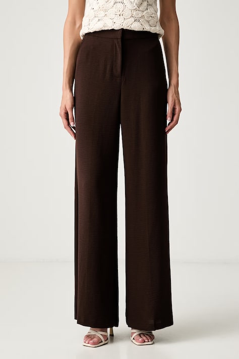 Morgan spodnie damskie brązowe high waist PANOU.F