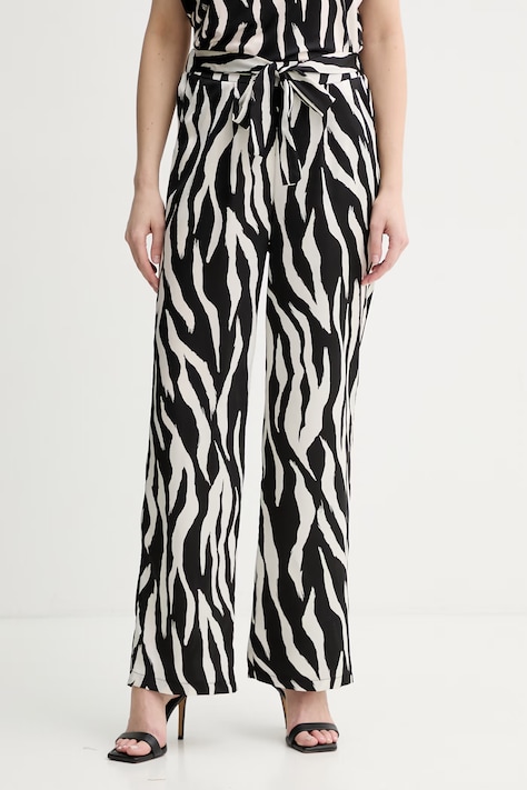 Morgan spodnie palazzo damskie czarne regular waist PCLAMY