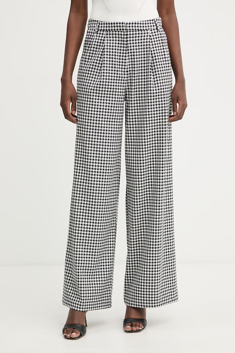 Morgan spodnie damskie z wiskozą czarne high waist PICHY.F