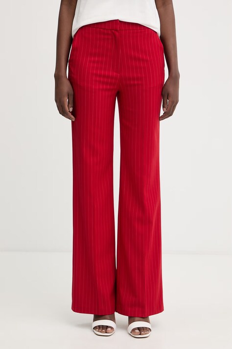 Morgan spodnie straight damskie czerwone high waist 261.PLOVE.F