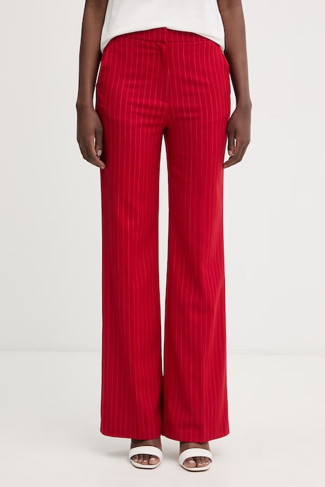 Morgan spodnie straight damskie czerwone high waist 261.PLOVE.F