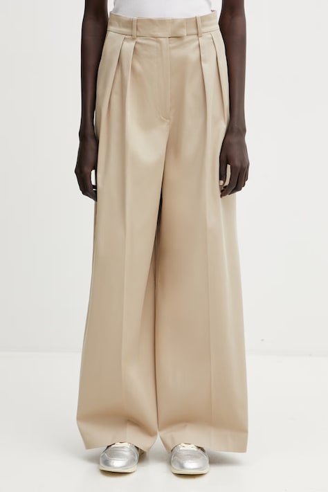 Anine Bing Lou trousers women's beige high waist A.03.11798